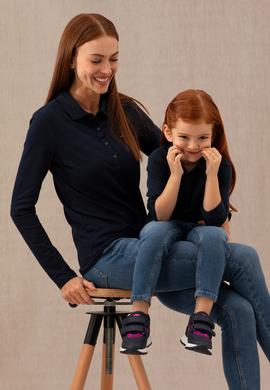 Kadın Lacivert Basic Polo Yaka Sweatshirt - 50276160016