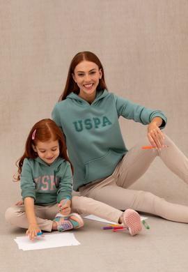 Kadın Mint Kapüşonlu Basic Sweatshirt - 50276022056