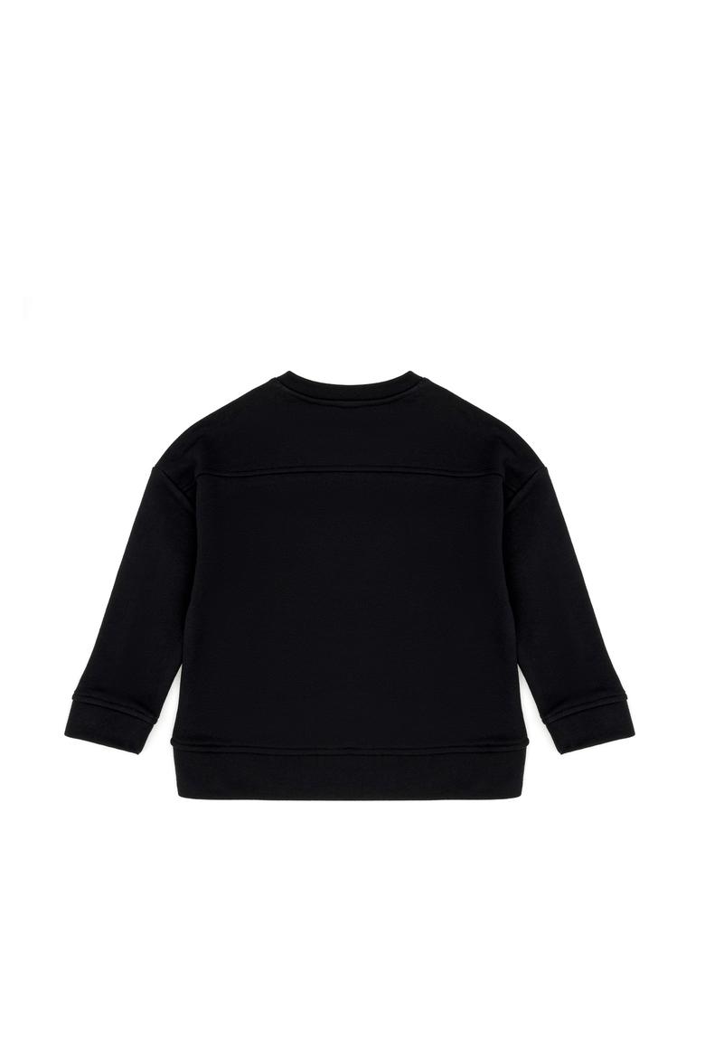 Kız Çocuk Siyah Basic Bisiklet Yaka Sweatshirt - 50276834011