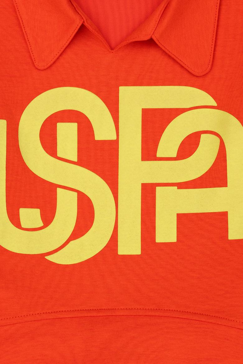 Kız Çocuk Turuncu Polo Yaka Sweatshirt - 50276920015