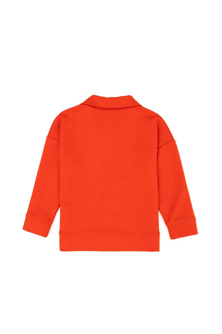 Kız Çocuk Turuncu Polo Yaka Sweatshirt - 50276920015