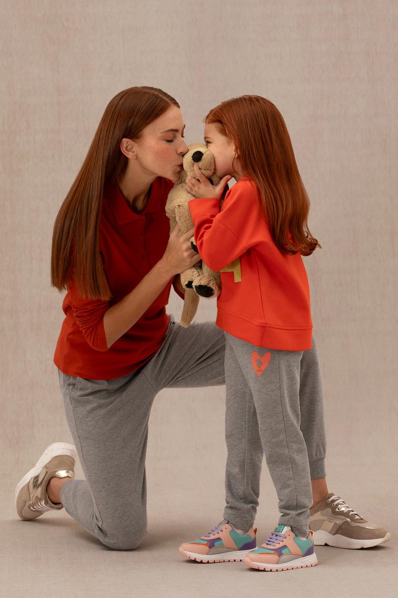 Kız Çocuk Turuncu Polo Yaka Sweatshirt - 50276920015