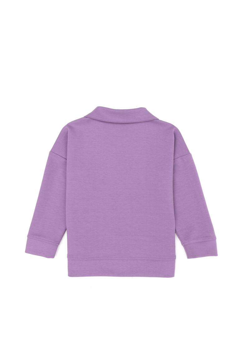Kız Çocuk Lila Polo Yaka Sweatshirt - 50276920027