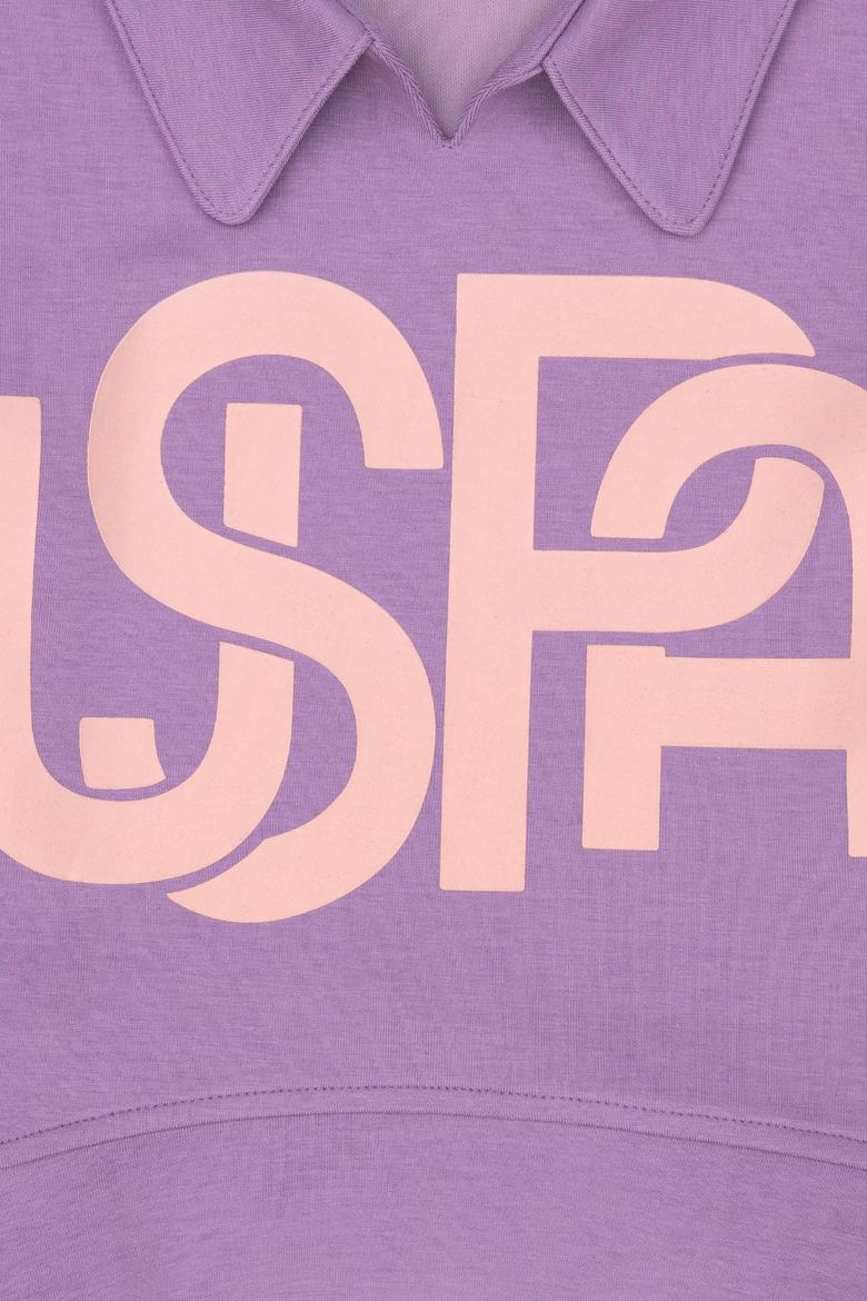 Kız Çocuk Lila Polo Yaka Sweatshirt - 50276920027