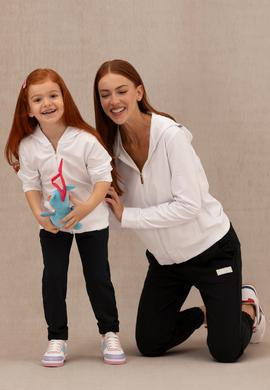 Kız Çocuk Beyaz Kapüşonlu Sweatshirt - 50276926006