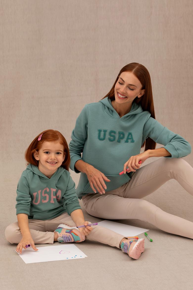 Kız Çocuk Mint Basic Kapüşonlu Sweatshirt - 50276872055