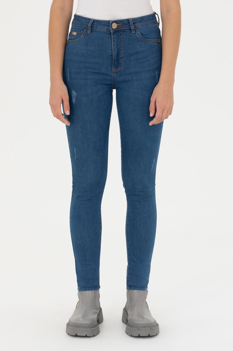 Kadın Mavi Skinny Fit Jean Pantolon