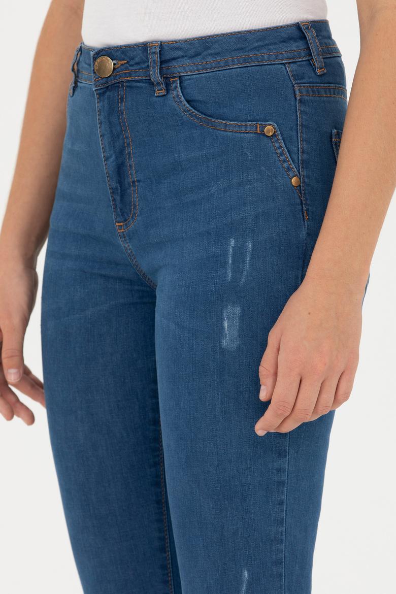 Kadın Mavi Skinny Fit Jean Pantolon - 50266628007