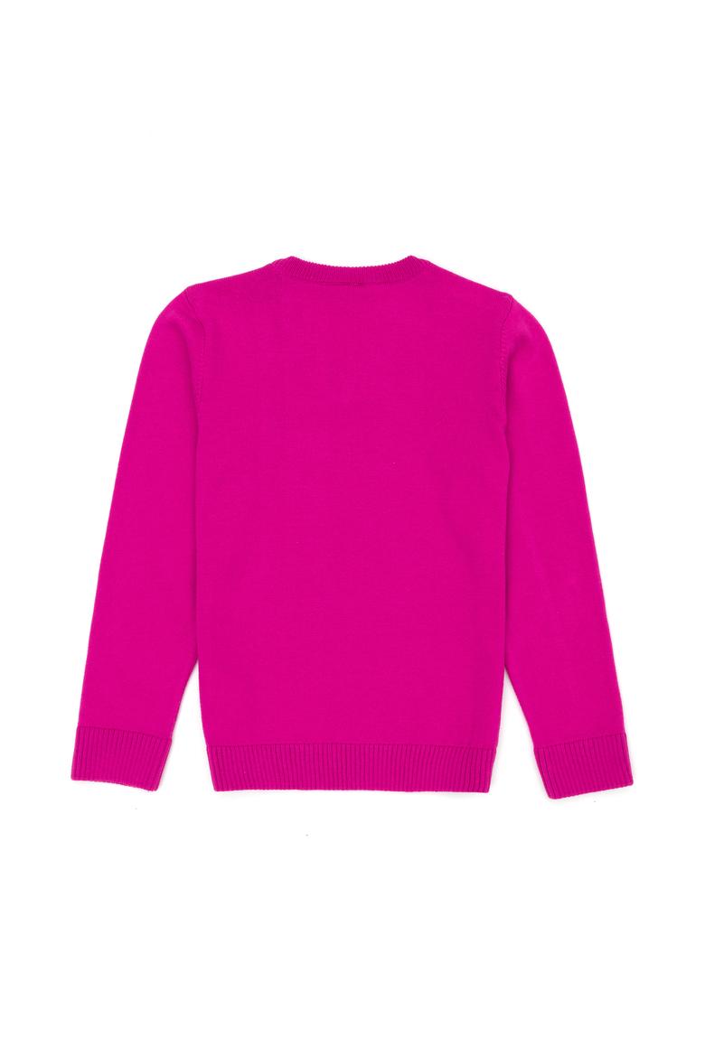 Kız Çocuk Menekşe Basic V Yaka Kazak - 50275850044