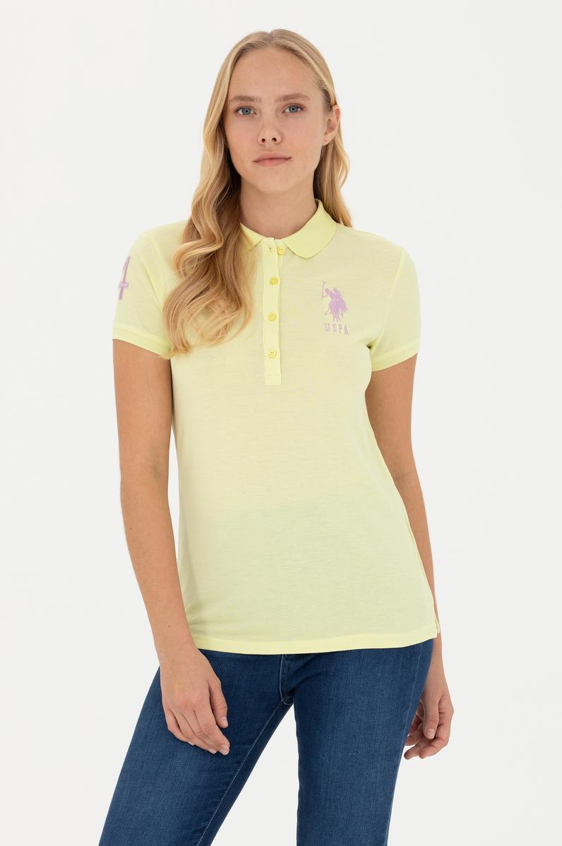 Kadın Açık Sarı Basic Tişört