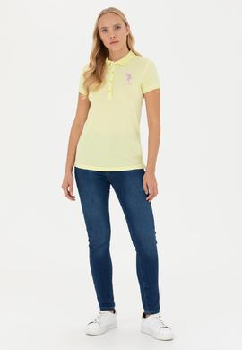 Kadın Açık Sarı Basic Tişört - 50262695107