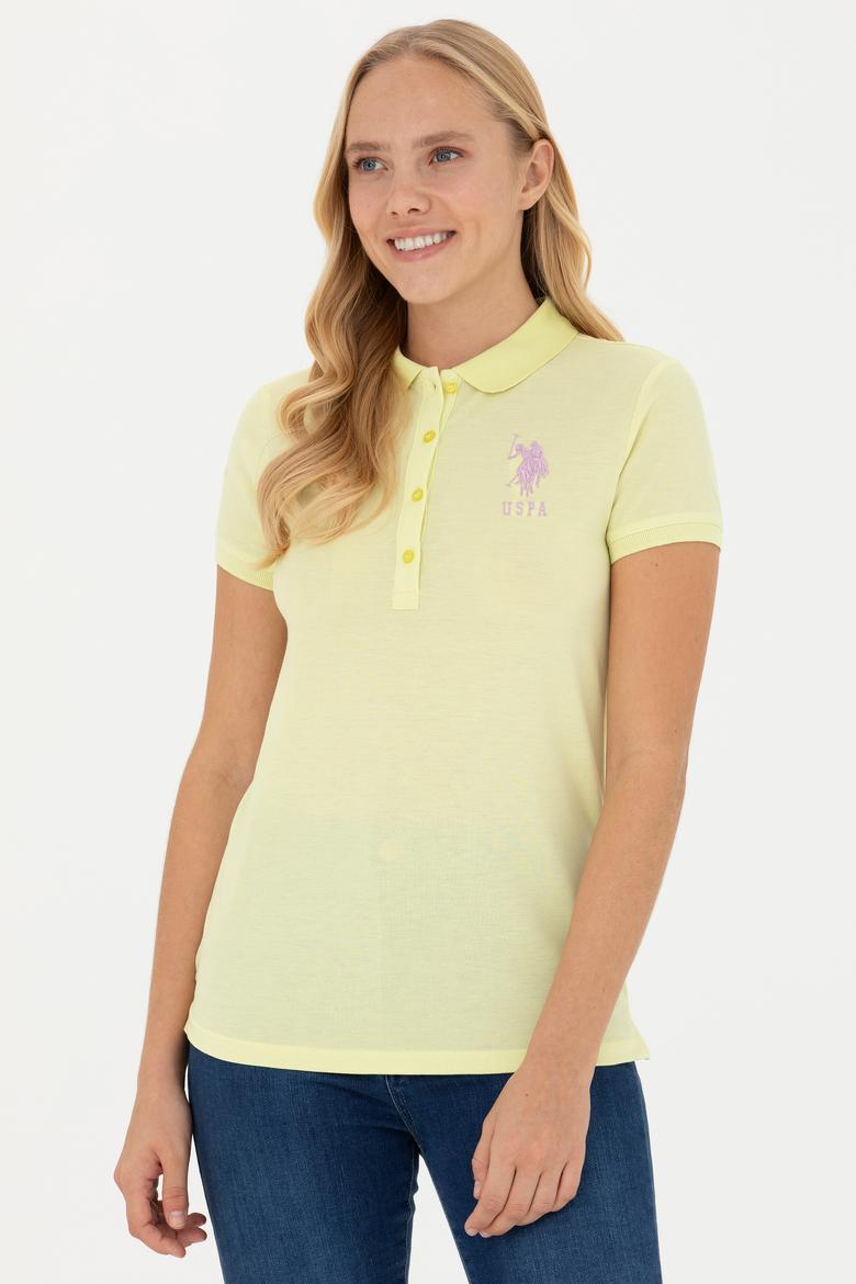 Kadın Açık Sarı Basic Tişört - 50262695107