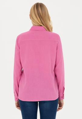 Kadın Pembe Uzun Kollu Basic Gömlek - 50262873069