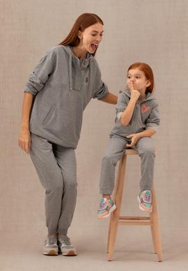 Kız Çocuk Gri Melanj Eşofman Altı - 50276869031