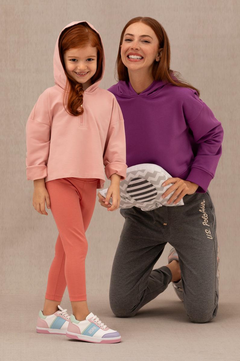 Kadın Violet Kapüşonlu Sweatshirt