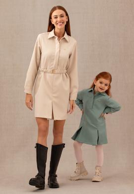 Kız Çocuk Mint Dokuma Elbise - 50272711037