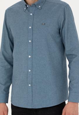Erkek Açık Mavi Uzun Kollu Gömlek - 50276574077