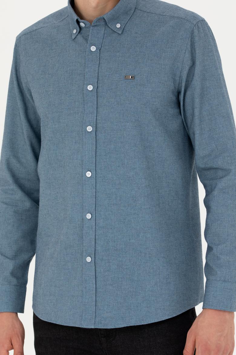 Erkek Açık Mavi Uzun Kollu Gömlek - 50276574077