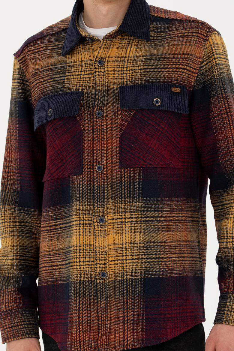 Erkek Açık Haki Uzun Kollu Gömlek - 50272716005