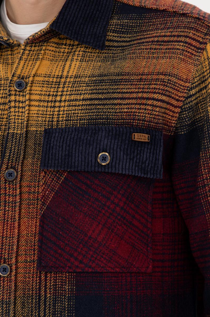 Erkek Açık Haki Uzun Kollu Gömlek