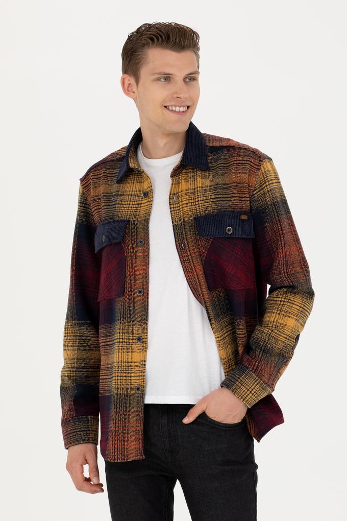 Erkek Açık Haki Uzun Kollu Gömlek