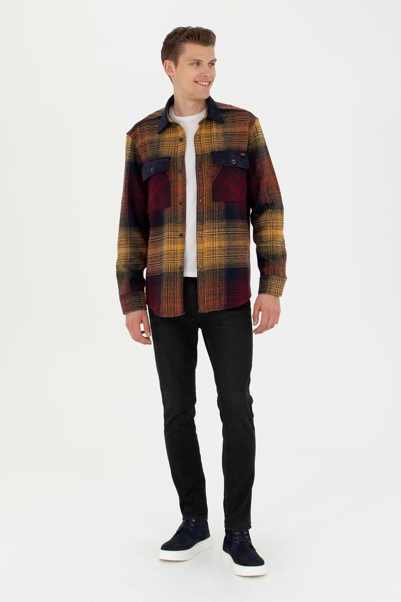 Erkek Açık Haki Uzun Kollu Gömlek - 50272716005