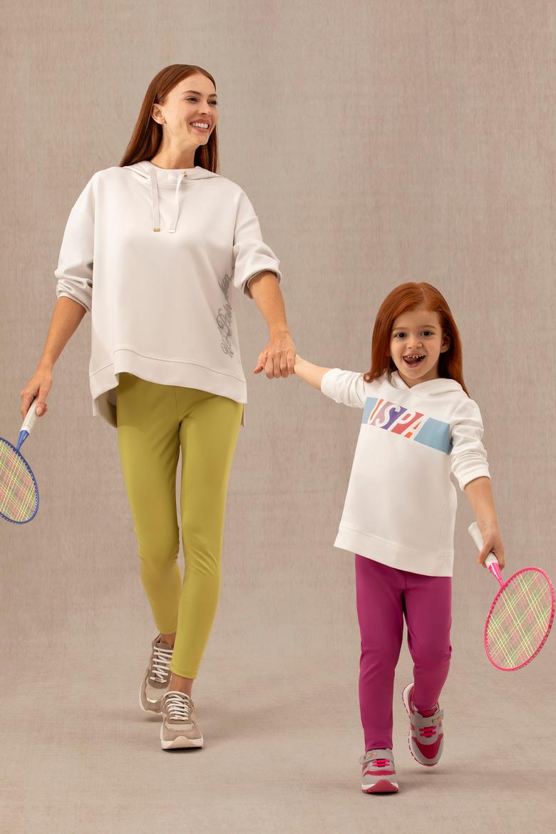 Çocuk Ekru Kapüşonlu Sweatshirt - 50276898003