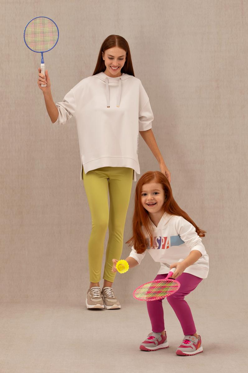 Çocuk Ekru Kapüşonlu Sweatshirt