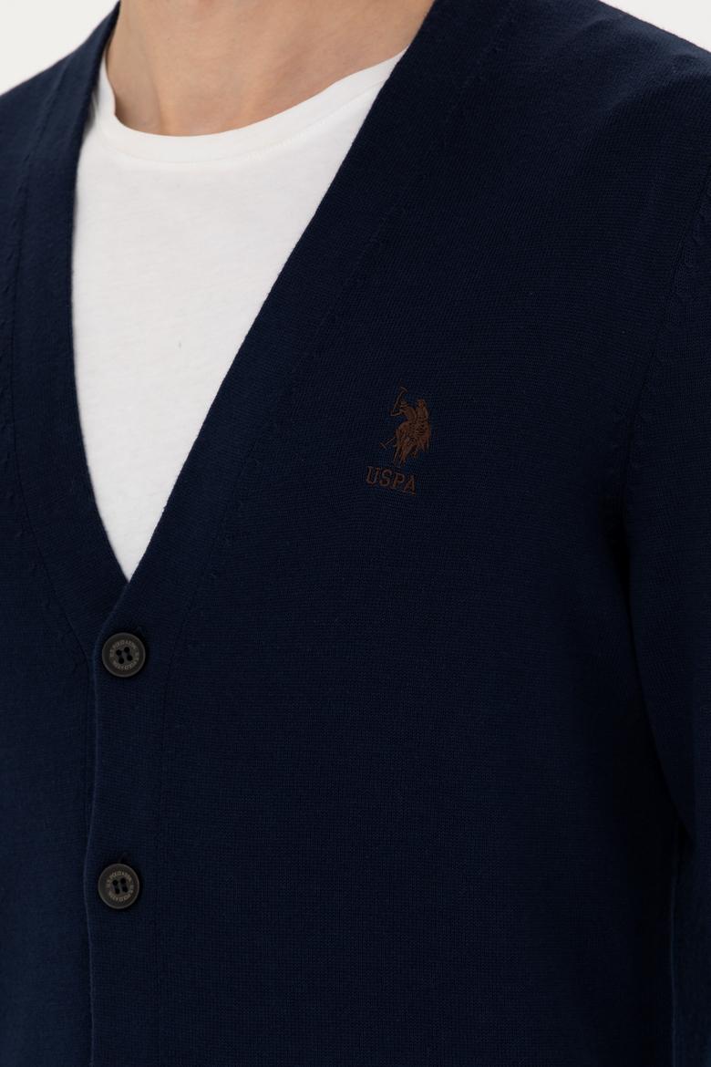 Erkek Lacivert Basic Triko Hırka - 50275843001