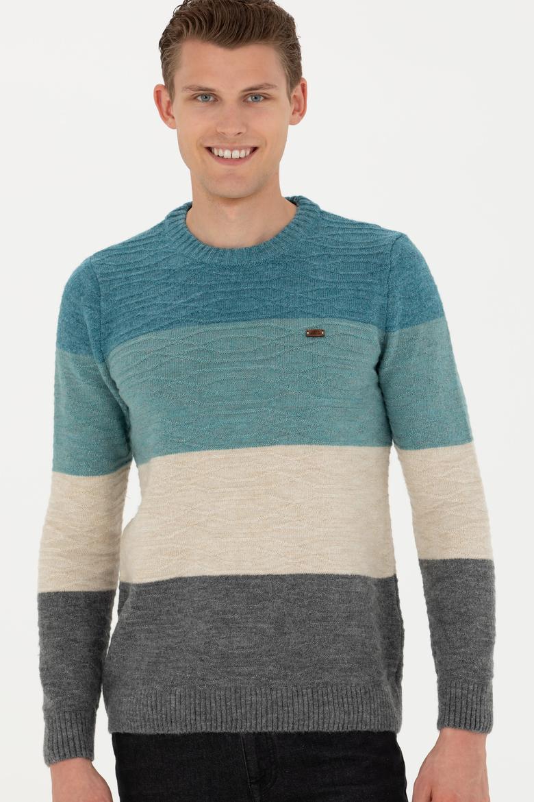 Erkek Petrol Kazak - 50271006011