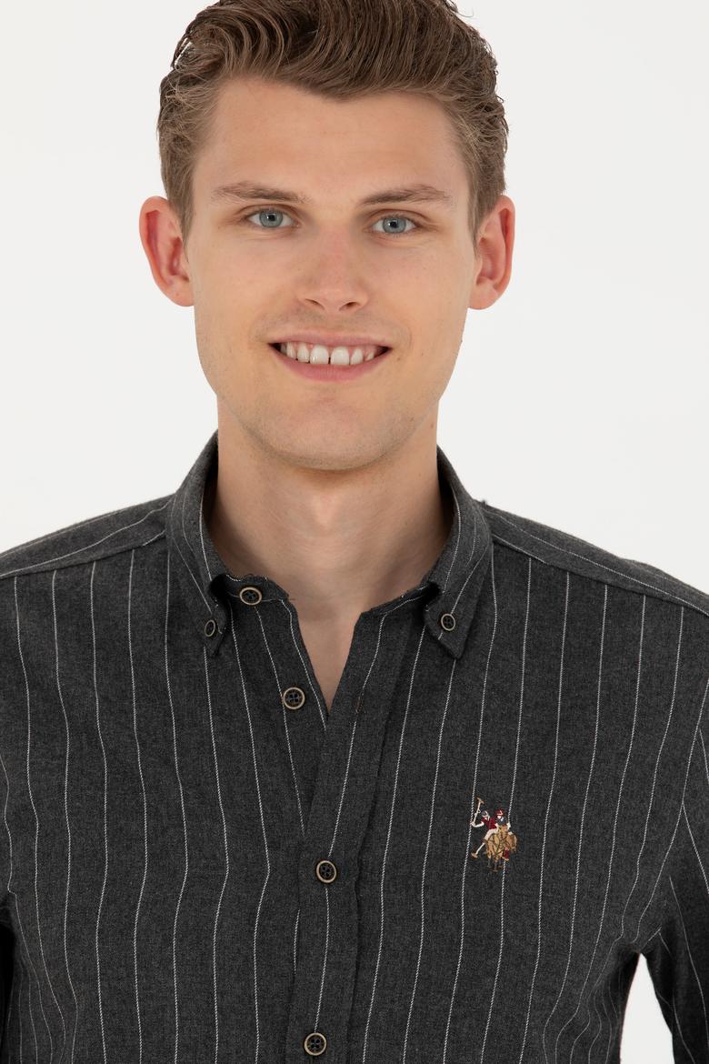 Erkek Antrasit Uzun Kollu Gömlek - 50272687023
