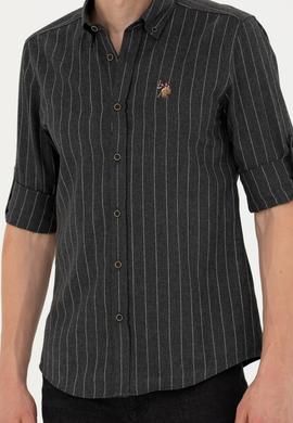 Erkek Antrasit Uzun Kollu Gömlek - 50272687023