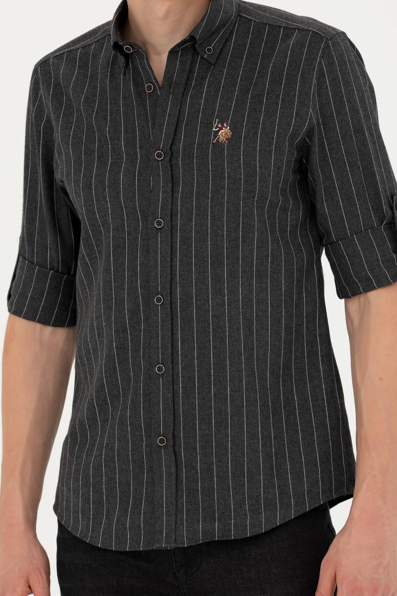 Erkek Antrasit Uzun Kollu Gömlek - 50272687023