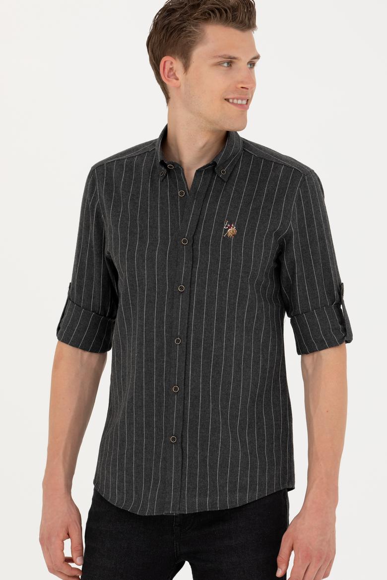 Erkek Antrasit Uzun Kollu Gömlek - 50272687023