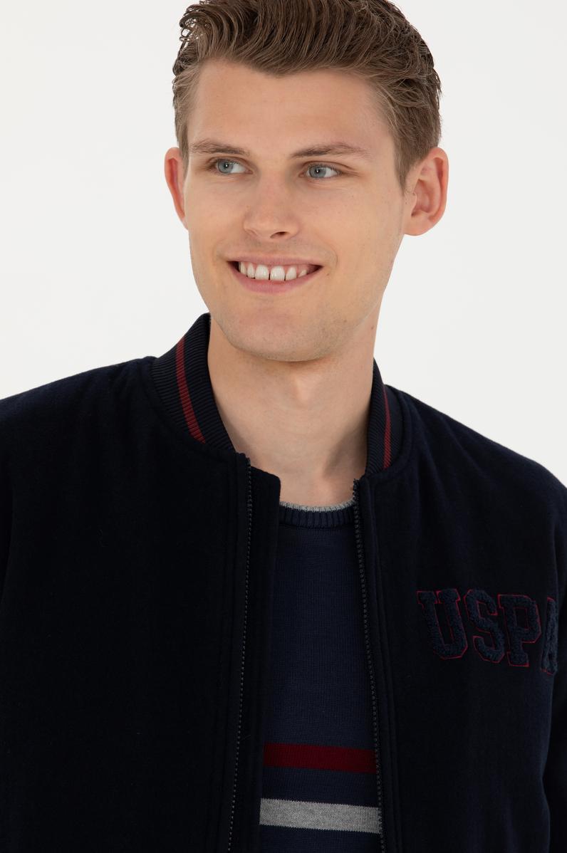 Erkek Lacivert Kaşe Mont