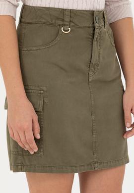 Kadın Haki Dokuma Etek - 50272087011