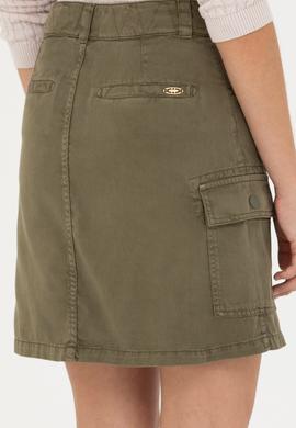 Kadın Haki Dokuma Etek - 50272087011