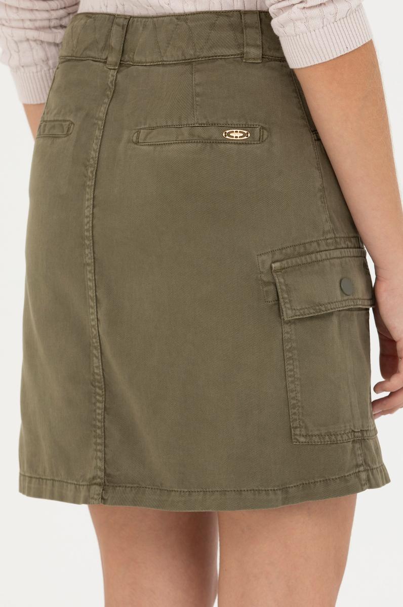 Kadın Haki Dokuma Etek