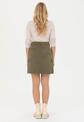 Kadın Haki Dokuma Etek - 50272087011