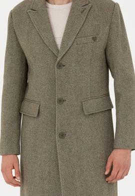 Erkek Kahverengi Kaşe Kaban - 50273138002