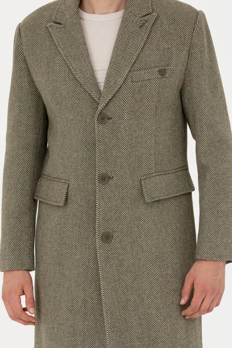 Erkek Kahverengi Kaşe Kaban - 50273138002