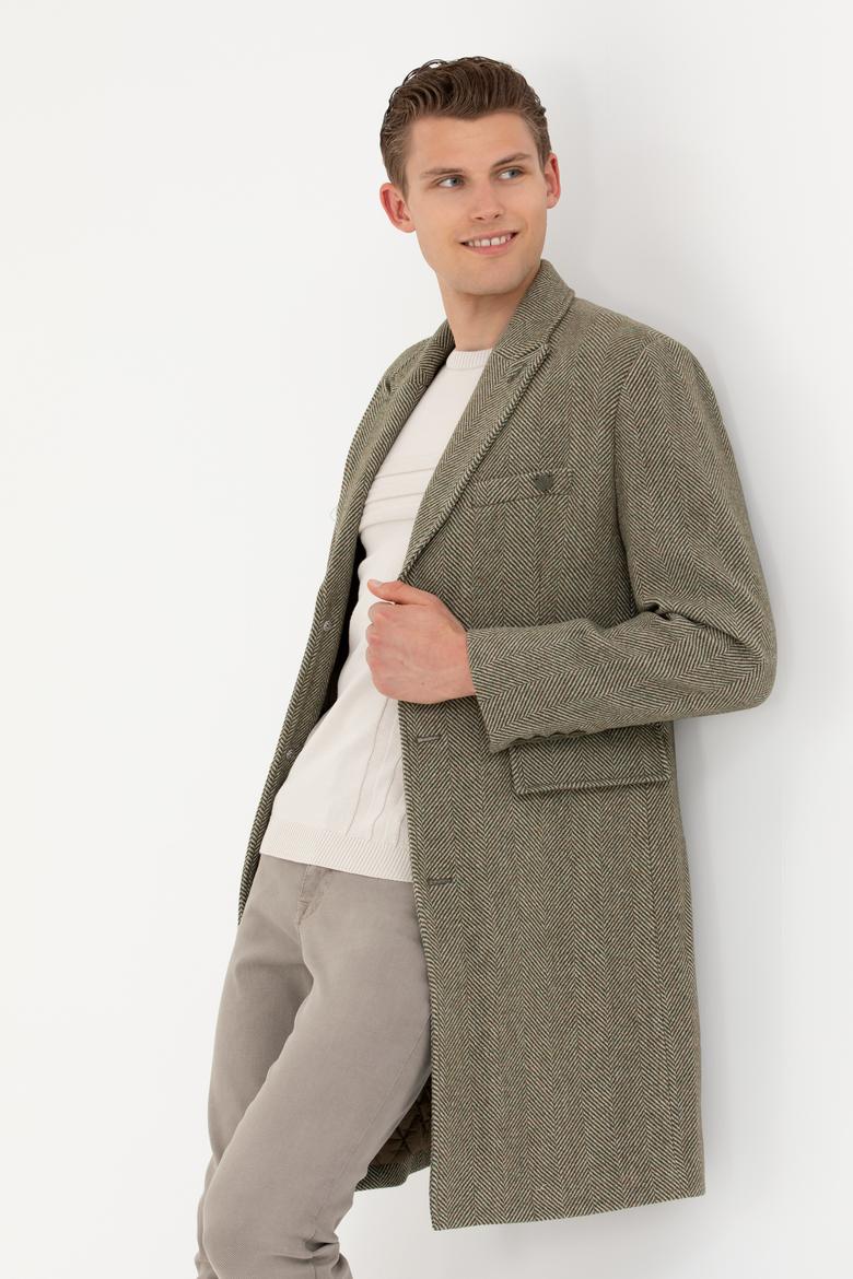 Erkek Kahverengi Kaşe Kaban - 50273138002