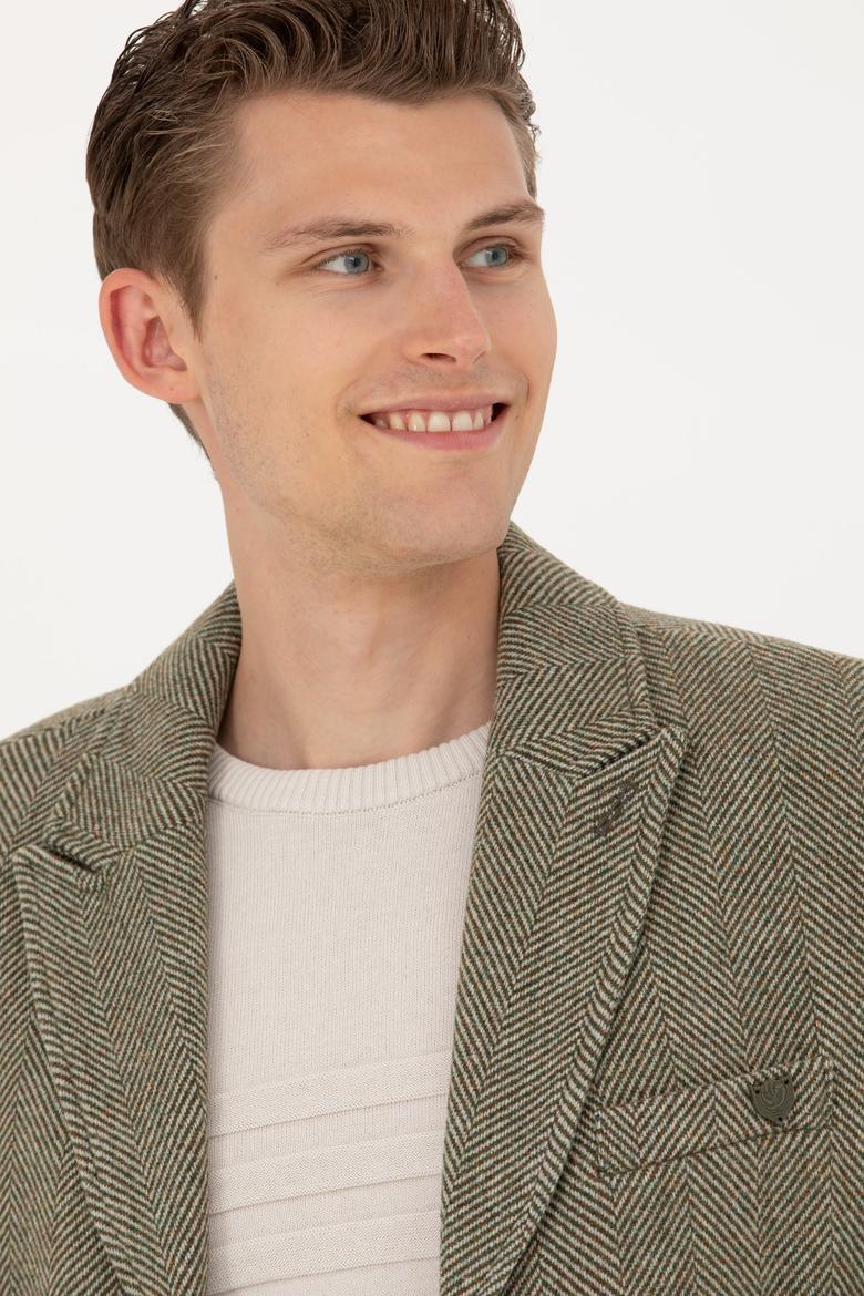 Erkek Kahverengi Kaşe Kaban - 50273138002