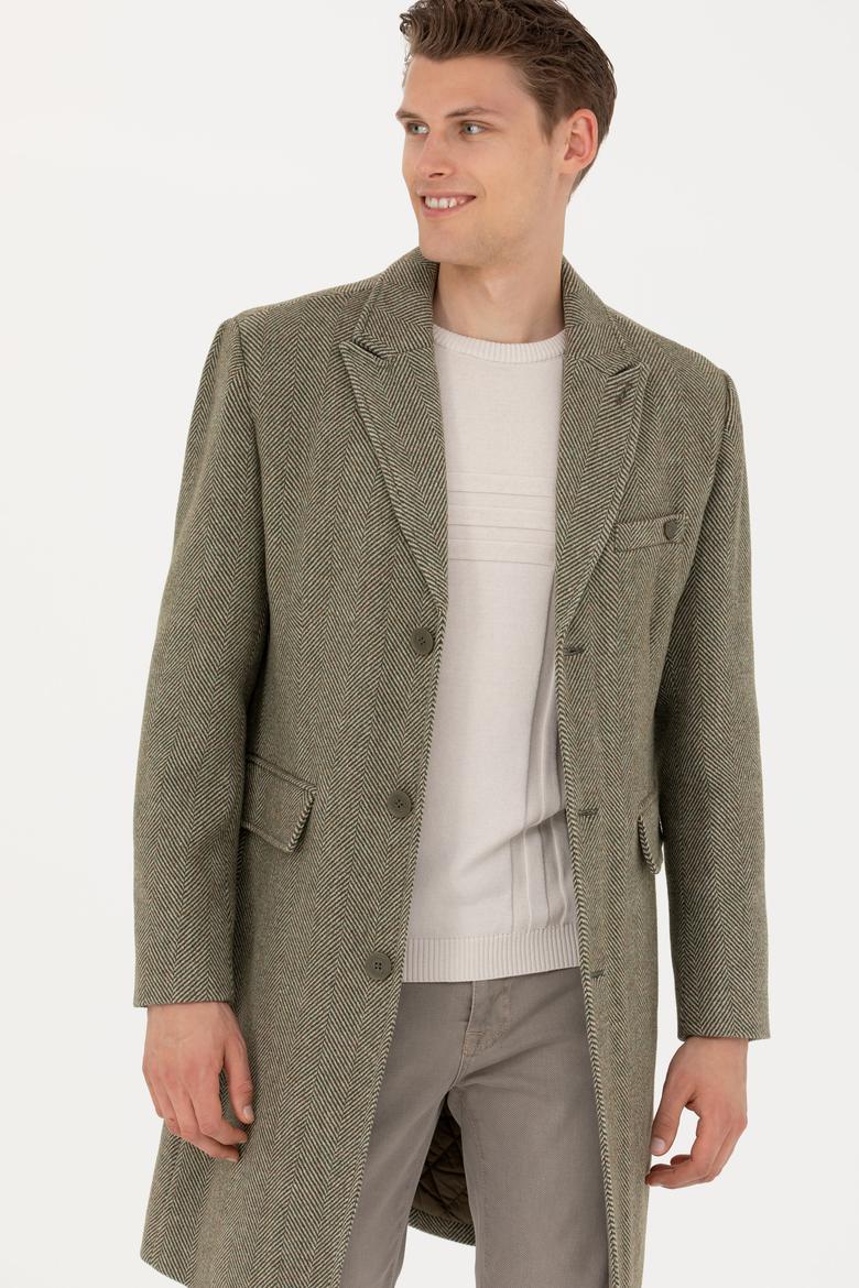 Erkek Kahverengi Kaşe Kaban - 50273138002