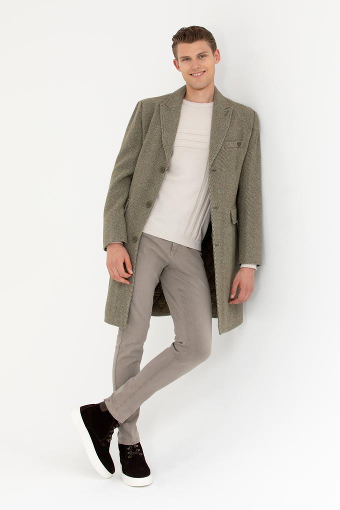 Erkek Kahverengi Kaşe Kaban