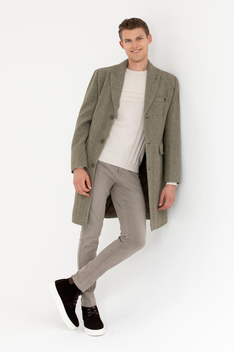 Erkek Kahverengi Kaşe Kaban