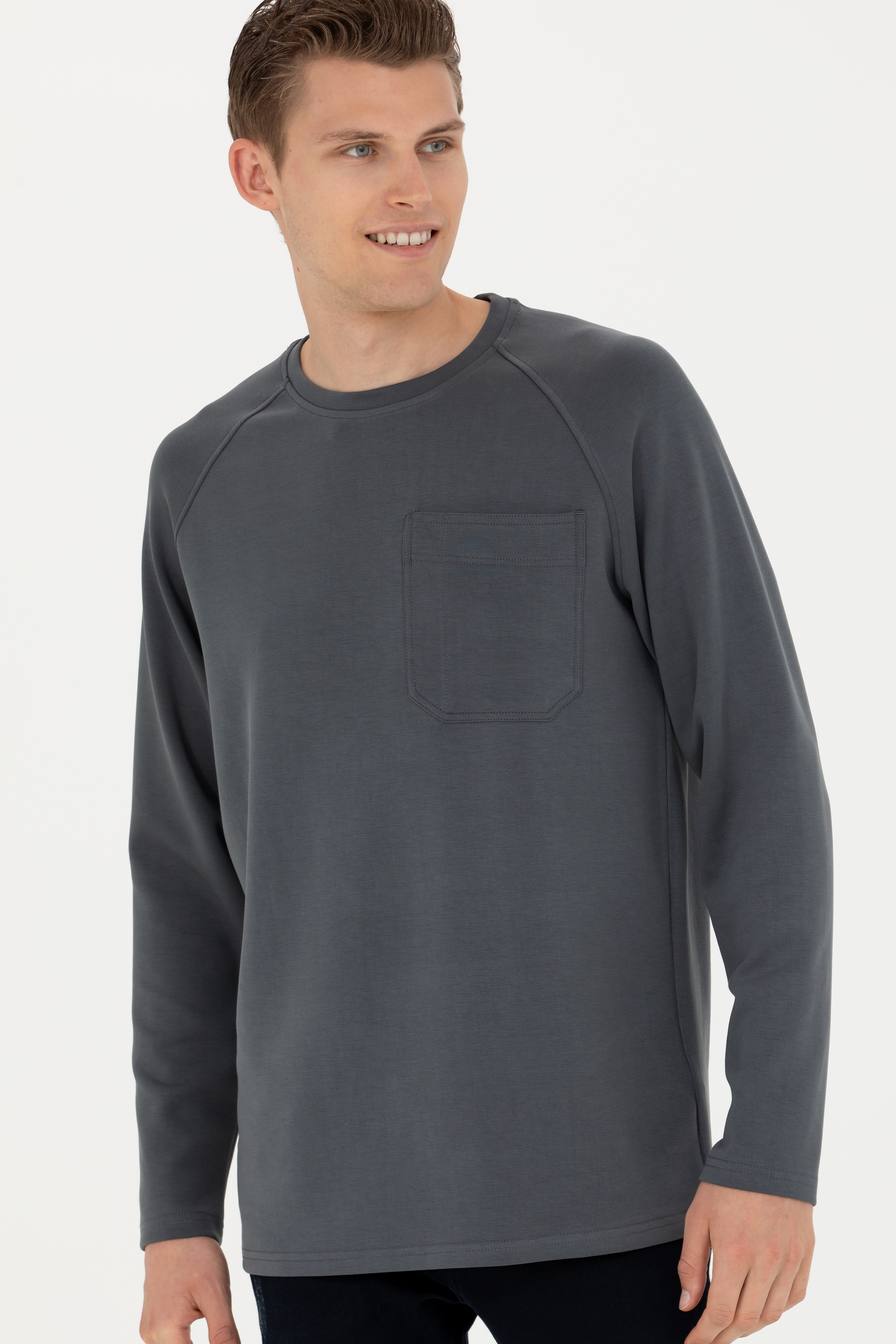 Erkek Antrasit Sweatshirt - Image 3