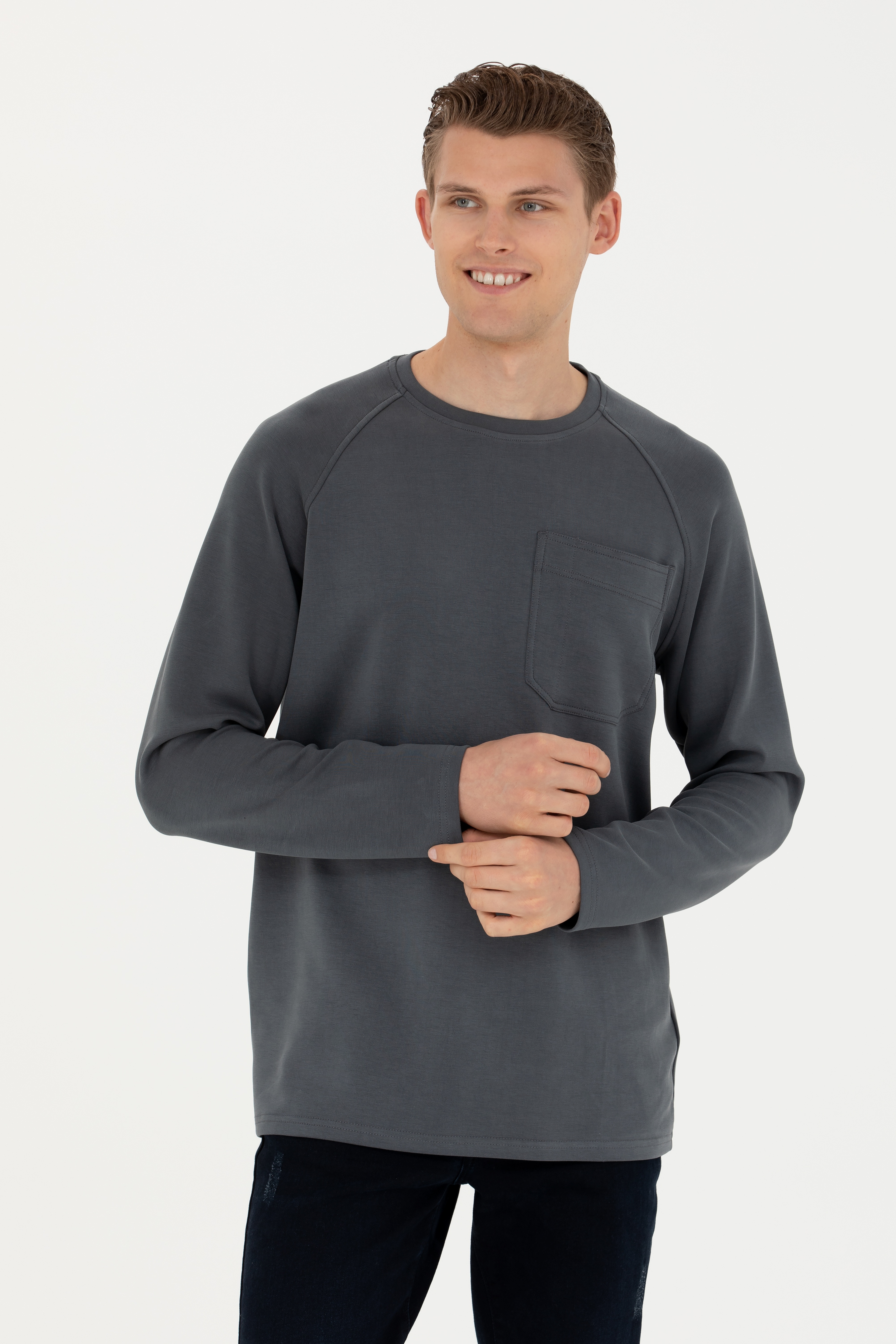 Erkek Antrasit Sweatshirt - Image 1