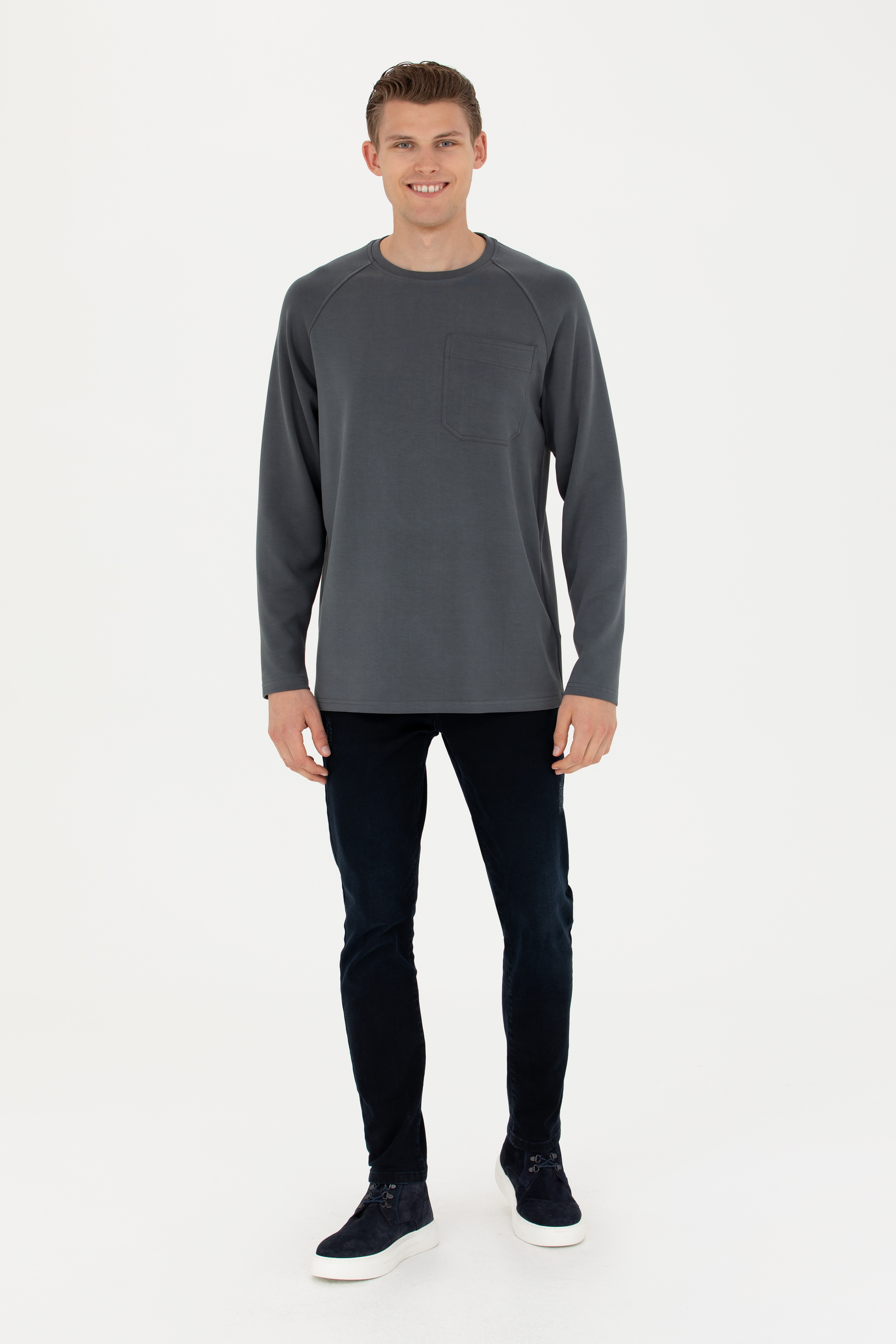 Erkek Antrasit Sweatshirt