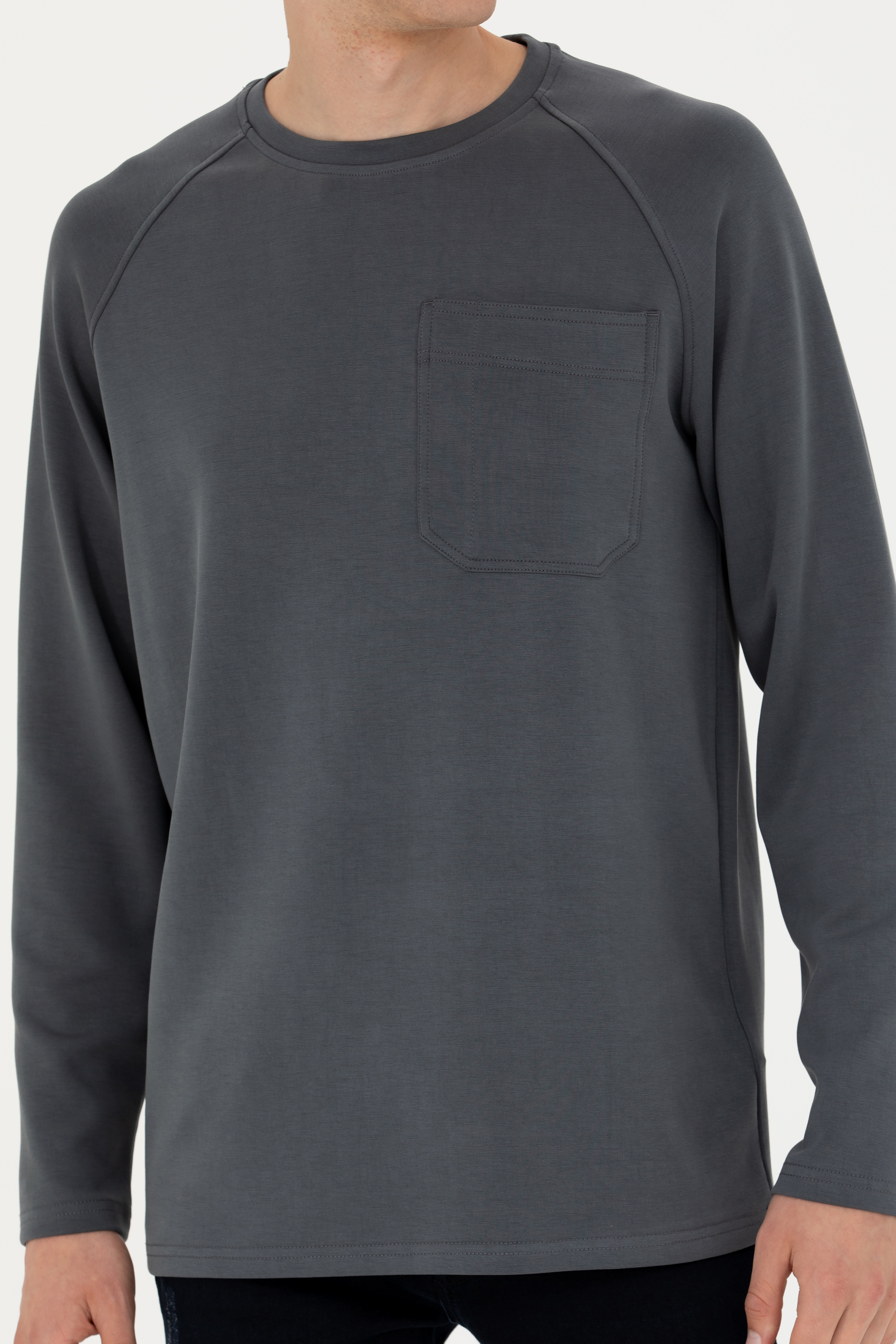 Erkek Antrasit Sweatshirt - Image 6